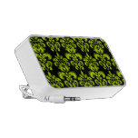 Damasco verde de neón altavoces de viaje