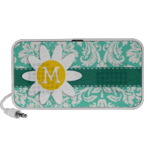 Damasco verde de Seafoam; Margarita de la primaver Altavoz De Viajar