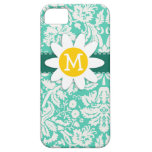 Damasco verde de Seafoam; Margarita de la primaver iPhone 5 Coberturas