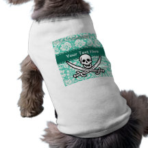 Damasco verde Rogelio alegre de Seafoam Camisas De Perritos