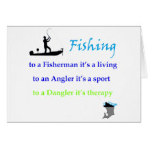 dangler de la pesca tarjeton