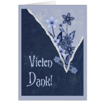 Danke Blaue Blumen Karte