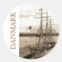 Danmark Pegatinas Redondas