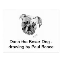 Dano el perro del boxeador tarjeta postal