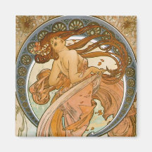 Danza (1898), bella arte Nouveau de Alfonso Mucha Imán