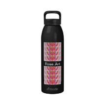 Danza de la energía - el pétalo color de rosa crea botallas de agua