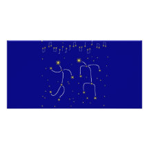 Danza de la estrella tarjeta fotografica personalizada