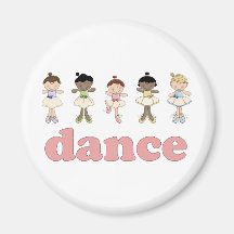 Danza de las bailarinas imán de frigorifico