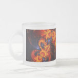 Danza de los dragones - ojos del añil y del ámbar tazas de café