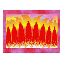 Danza del fuego tarjeta postal