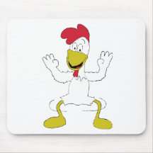 Danza del pollo del dibujo animado alfombrillas de raton