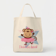 Danza del tutú del amor del mono bolsas de mano