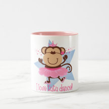 Danza del tutú del amor del mono tazas