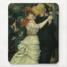 Danza en Bougival por Renoir, impresionismo del vi Alfombrillas De Raton