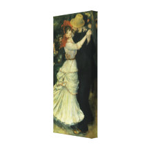 Danza en Bougival por Renoir, impresionismo del vi Impresiones En Lona Estiradas