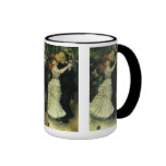 Danza en Bougival por Renoir, impresionismo del vi Taza