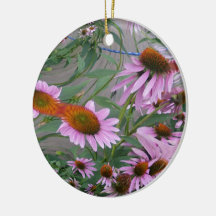 Danza púrpura del fractal de Coneflowers Ornamento Para Reyes Magos
