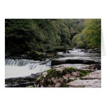 Dardo del río de Dartmoor vally cerca de Dartmeet Felicitación