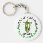 Darfur con la cruz de dios llavero personalizado