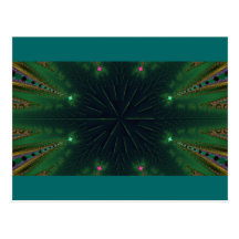 Darkgreen Star Postkarte