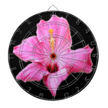 Dartboard rosado del hibisco