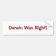 ¡Darwin correcto! Pegatina De Parachoque
