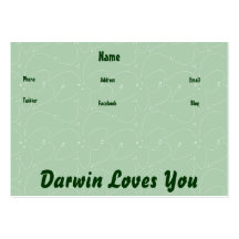 Darwin le ama plantilla de tarjeta de negocio