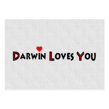 Darwin le ama plantilla de tarjeta de negocio