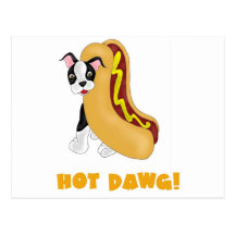 ¡Dawg caliente! Tarjeta Postal