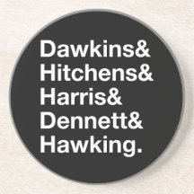 Dawkins&Hitchens&Harris&Dennett&Hawking - ciencia Posavasos Manualidades