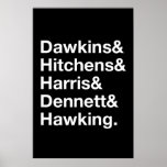 Dawkins&Hitchens&Harris&Dennett&Hawking - ciencia Impresiones