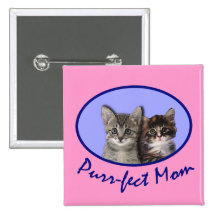 DayTshirts de la madre de la mamá de Purrfect, Tot Pin