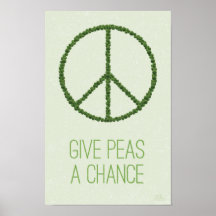 Dé a guisantes una oportunidad posters