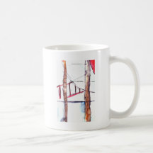 De detrás las barras taza de café