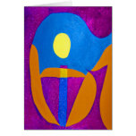 DÉ en arte abstracto de la palabra Tarjeta