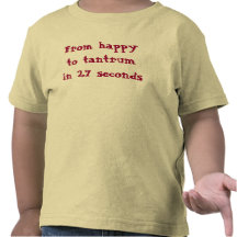 De feliz a la rabieta 2,7 segundo el camisetas par