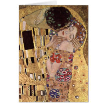 ~ de Gustavo Klimt el beso Felicitación