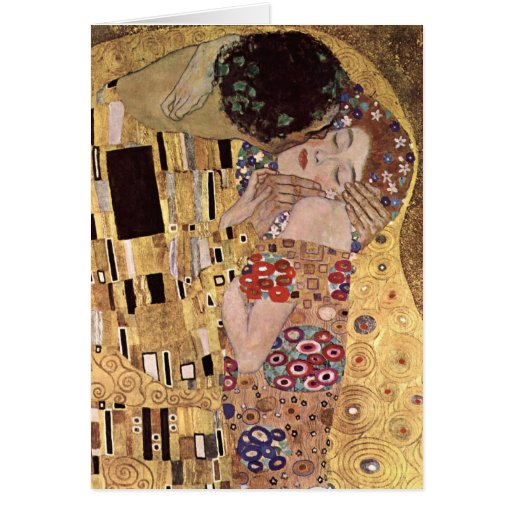 ~ de Gustavo Klimt el beso Felicitación