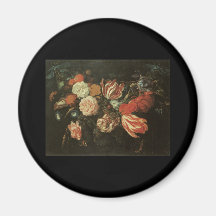 De Heem Festoon de flores Imán Para Frigorífico