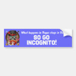 de incógnito etiqueta de parachoque