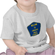 Dé la bienvenida a las ideas creativas al condado  camisetas