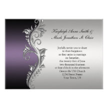 De la bodas de plata negra del vintage invitación 