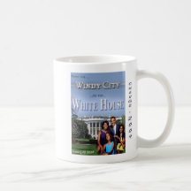 "De la ciudad ventosa taza de la Casa Blanca"