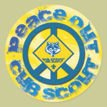 De la paz pegatina del Cub Scout hacia fuera pegatinas