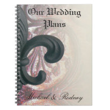 de la "PLANEAMIENTO del BODA flor de lis del hierr Libretas Espirales