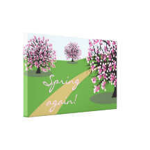 De la primavera poster de la lona otra vez impresion de lienzo