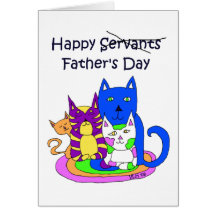 De la tarjeta del día de padre de los gatos