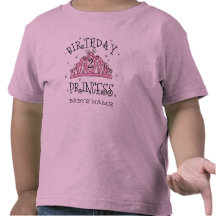 De la tiara 2do cumpleaños personalizado de la pri camiseta