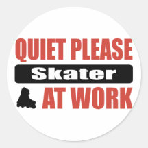 De la tranquilidad patinador por favor en el traba pegatina