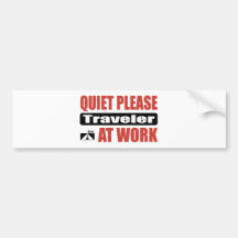 De la tranquilidad viajero por favor en el trabajo pegatina de parachoque